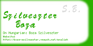 szilveszter boza business card